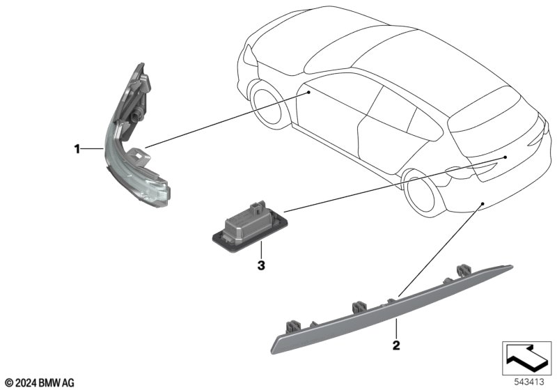 Дополн.указатель поворота/светил.снаружи