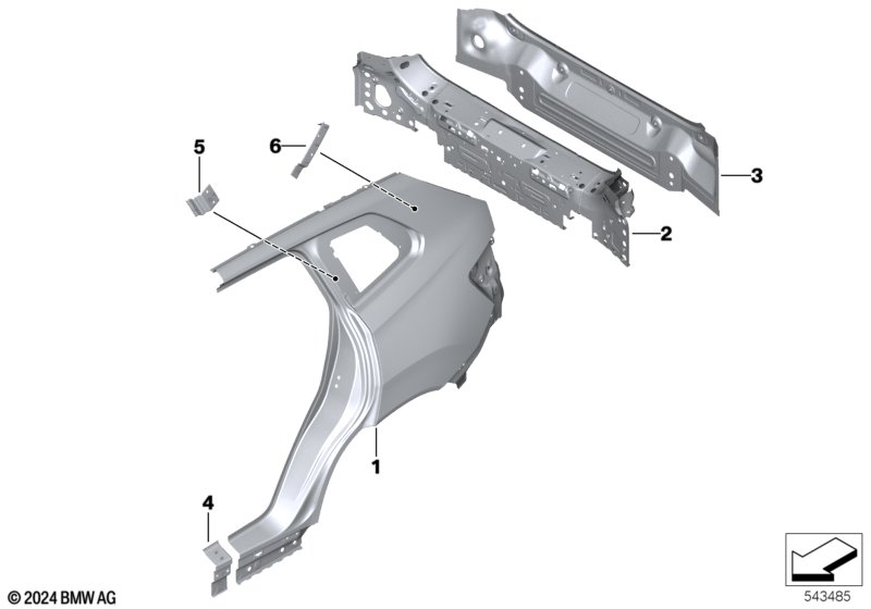 Крыло/облицовка задней части