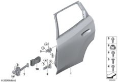 Задняя дверь - петля/ограничитель двери