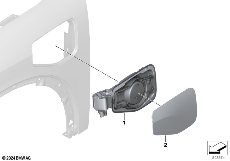 Крышка разъема для зарядки спереди