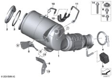 Сажевый фильтр рядом с бенз. двигателем