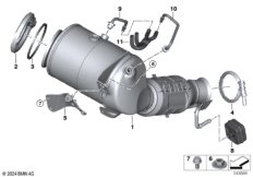 Сажевый фильтр рядом с бенз. двигателем