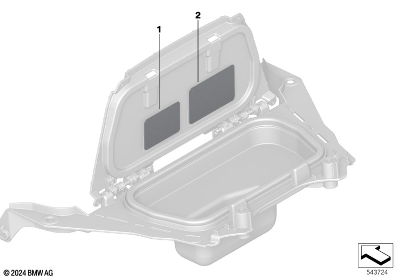 Предупреж. табличка внутри багаж. отсека