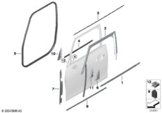 Накладки и уплотнения двери Пд