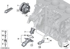 Водяная помпа сист.охлаждения/термостат