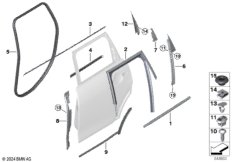 Накладки и уплотнения двери Зд
