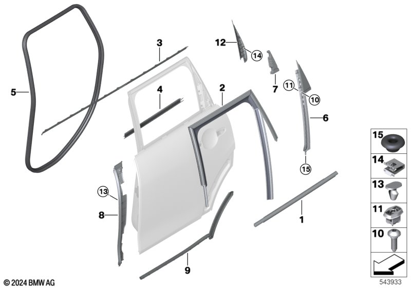 Накладки и уплотнения двери Зд