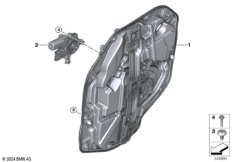 Механизм перемещения стекла двери Зд
