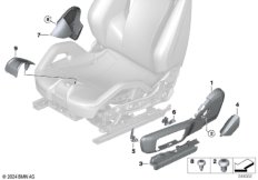 Накладка переднего сиденья с э/приводом