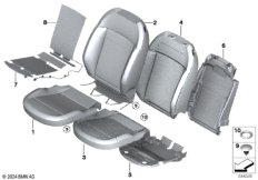 Набивка и обивка передн.сиденья