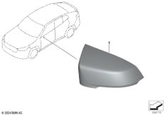Обтекатель наружного зеркала карбоновый