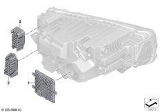 Детали электронного блока фары