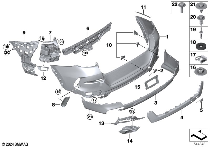 G06 задний бампер PMA