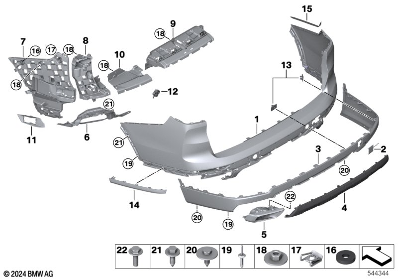 G07 задний бампер стандарт