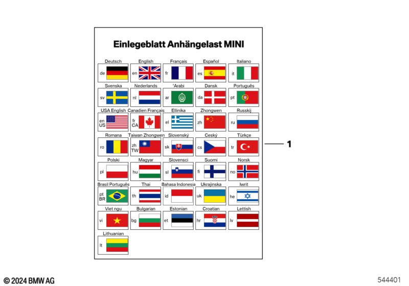 Вкладной лист буксируемый груз MINI