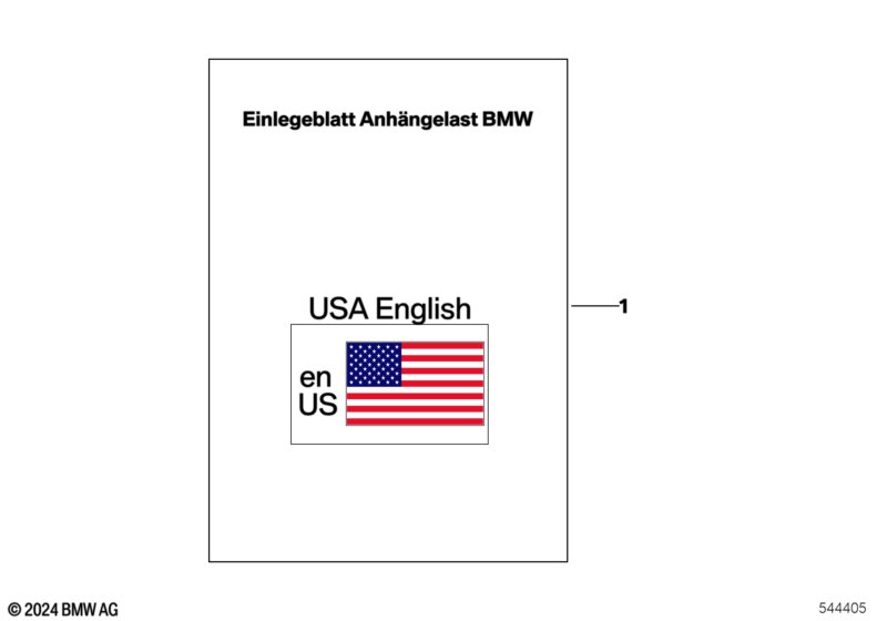 Вкладной лист буксируемый груз BMW BMW ETK