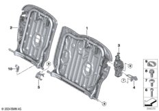 Рама спинки заднего сиденья