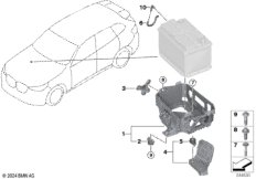 Крепление батареи и дополнит. элементы