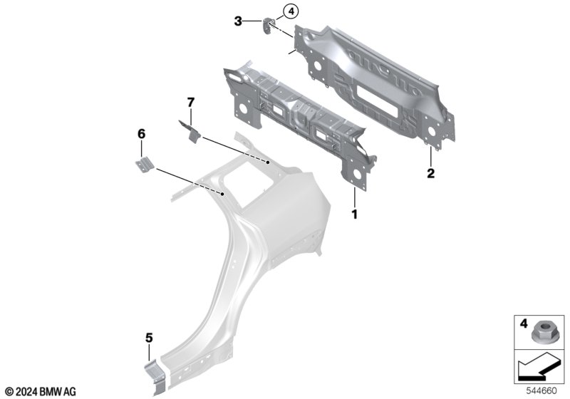 Крыло/облицовка задней части