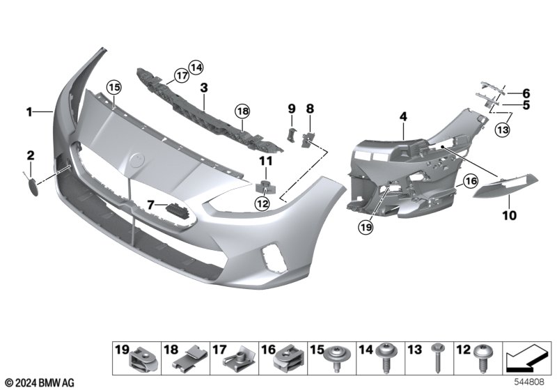 F70 передний бампер стандарт
