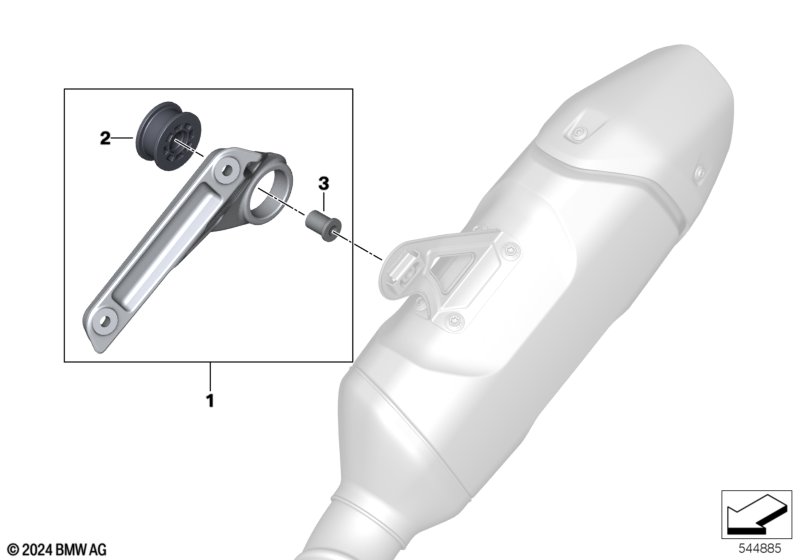 Дооснащение: крепление заднего глушителя