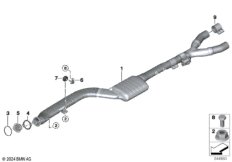 Катализатор/передний доп.глушитель