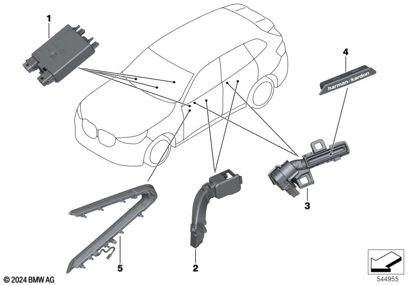 Плафон освещения салона двери