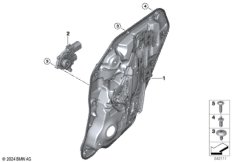 Механизм перемещения стекла двери Пд