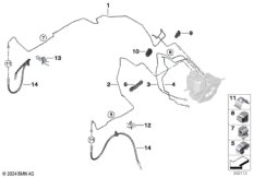 Трубопровод тормозного привода Пд