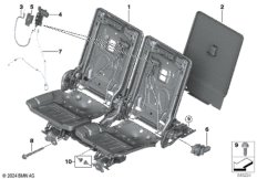 Каркас подушки заднего сиденья 3-й ряд