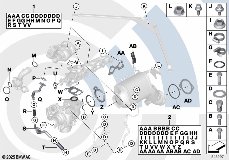 Монтажный комплект турбонагнетателя