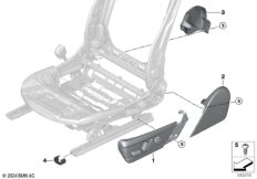 Накладка переднего сиденья с э/приводом