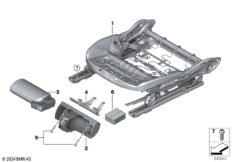 Каркас подушки пер. сиденья с ручн.рег.
