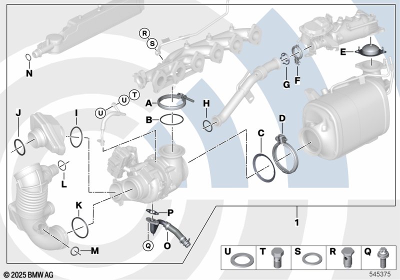 Монтажный комплект турбонагнетателя