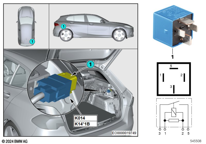 Реле крышки горл.топл.бака / прицепа K14