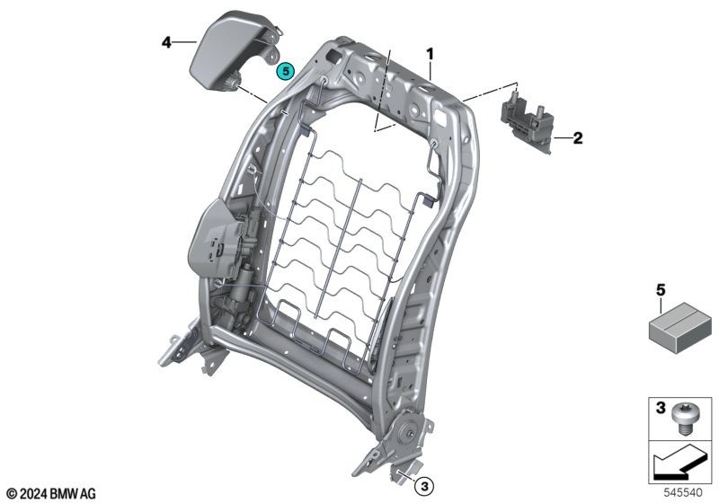 Каркас спинки переднего сиденья