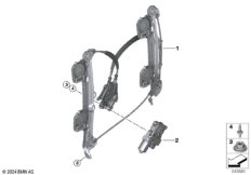 Механизм перемещения стекла двери Зд