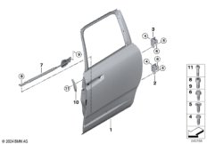 Задняя дверь - петля/ограничитель двери