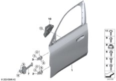 Дверь Пд, петли/ограничитель двери