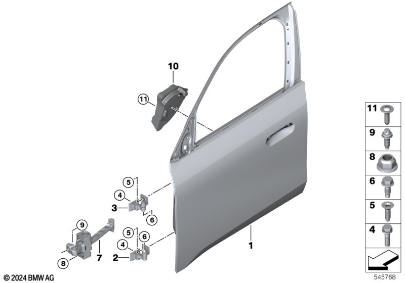 G45 передняя левая дверь