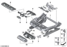 Каркас подушки пер. сиденья с ручн.рег.