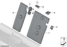 Накладки спинки заднего сиденья