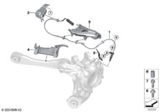 Датчик угловой ск-ти колеса/креп. детали