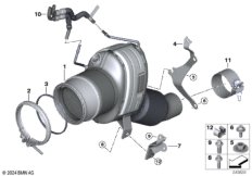 Сажевый фильтр рядом с бенз. двигателем