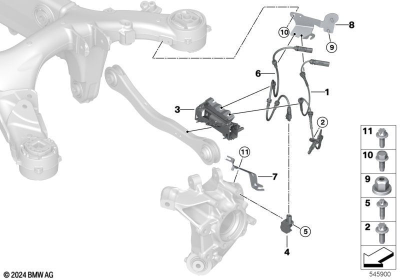 Датчик угловой скорости колеса G05 / G07