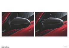 Обтекатель наружных зеркал, карбон