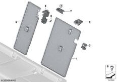 Накладки спинки заднего сиденья