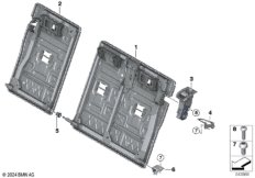 Каркас подушки заднего сиденья