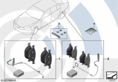 Сервисный к-т тормозных накладок