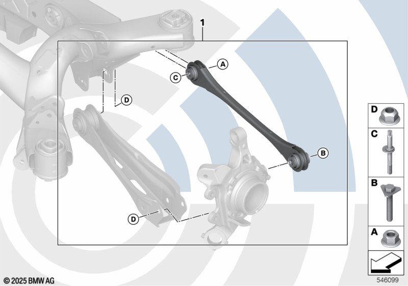 Ремонтный комплект рычага схождения